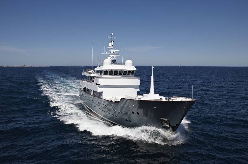Forward Aspect: Yacht AXANTHA II's Cruising Pictured
