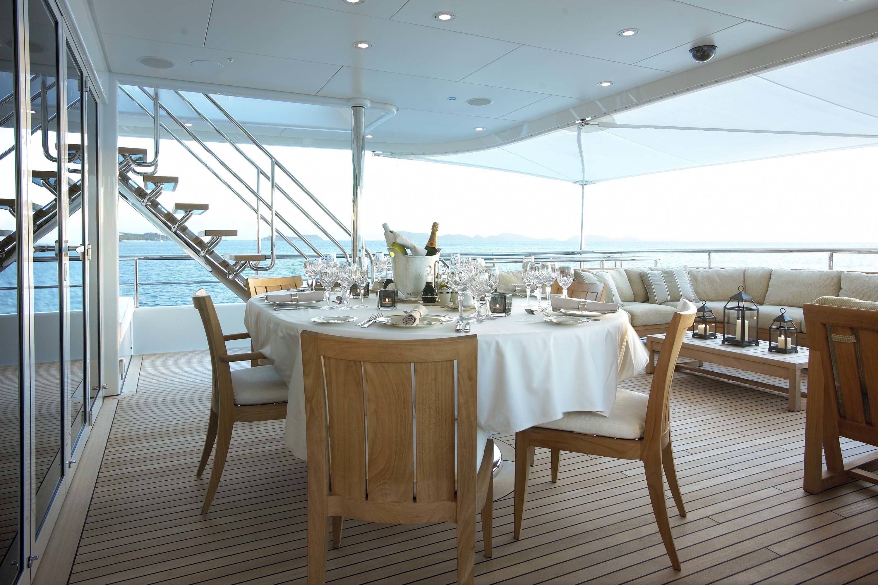 Aft Deck Eating/dining On Board Yacht HARLE