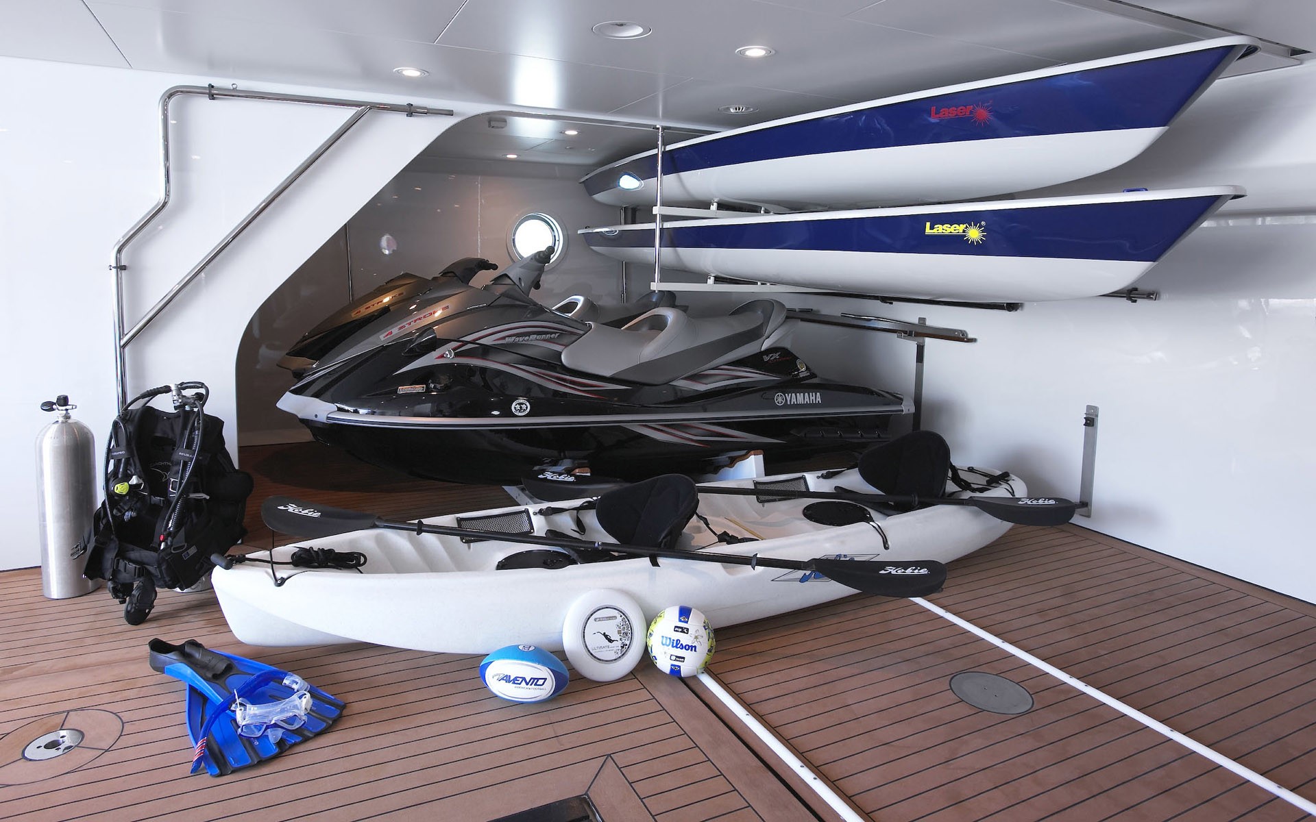 Ship's Tender With Toys Storage On Board Yacht HARLE