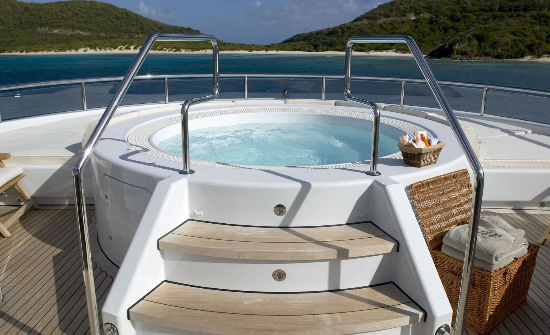 Jacuzzi Pool Staircase Aboard Yacht HARLE