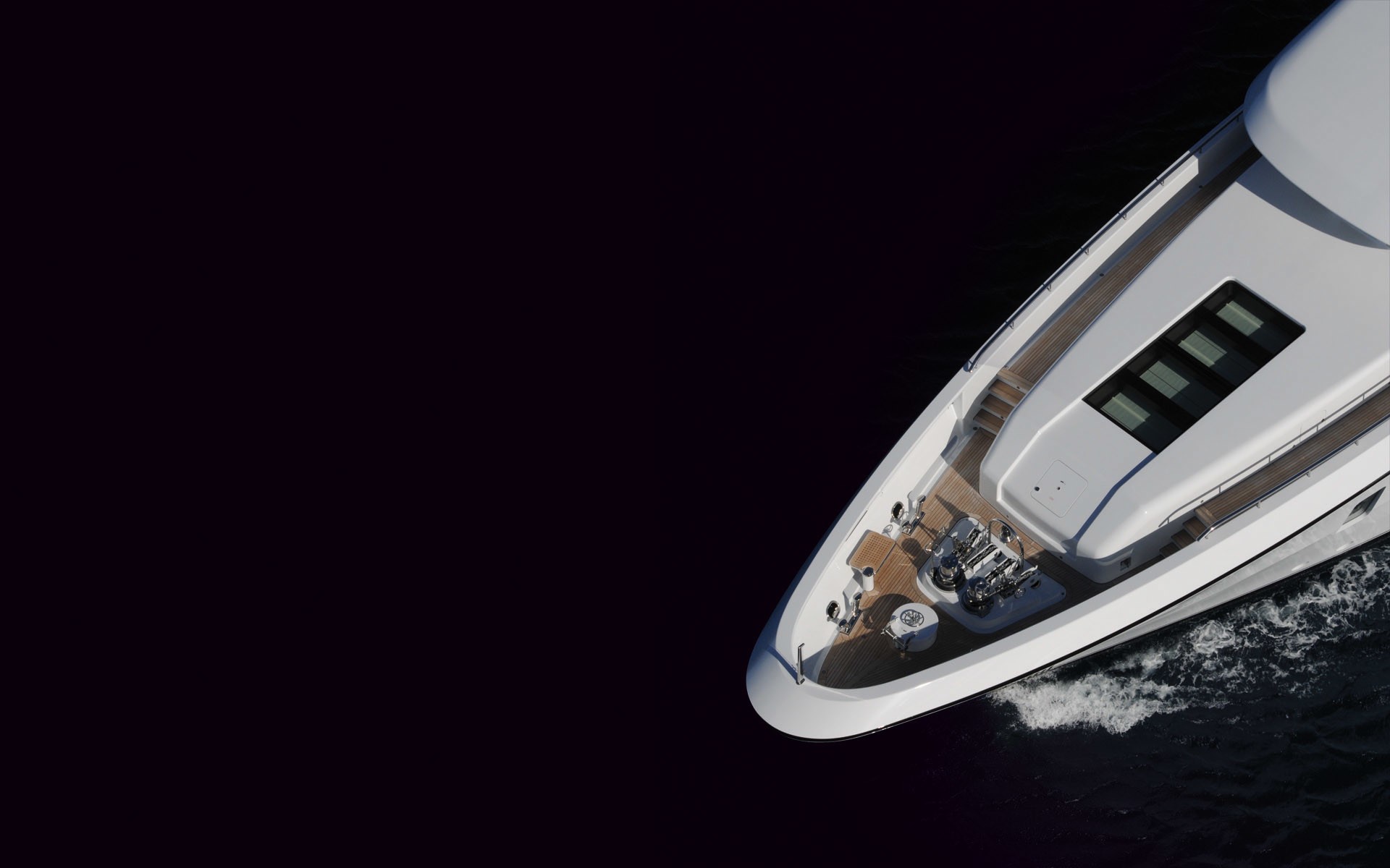 From Above Aspect: Yacht HARLE's Ship's Bow Pictured