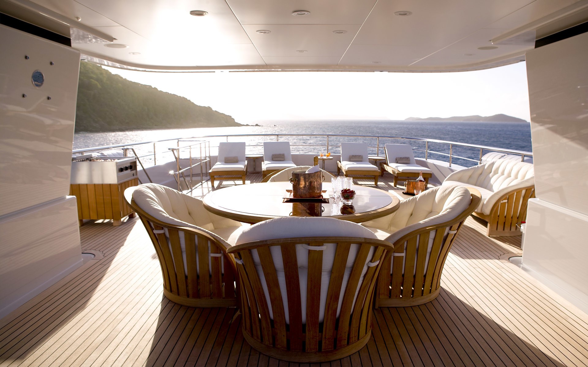 Sun Deck Aboard Yacht HARLE
