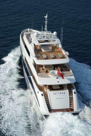 Aft Aspect: Yacht TATIANA's Cruising Captured