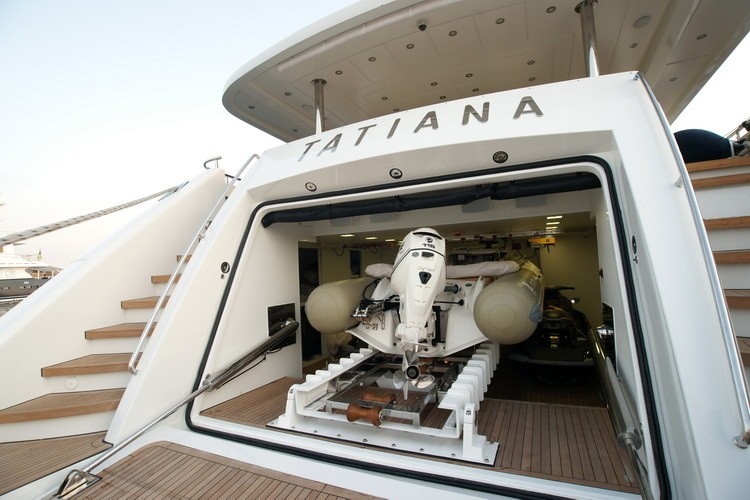 Ship's Tender Storage On Yacht TATIANA