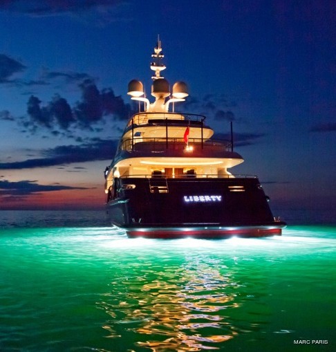 Under Water Lighting Aboard Yacht LIBERTY