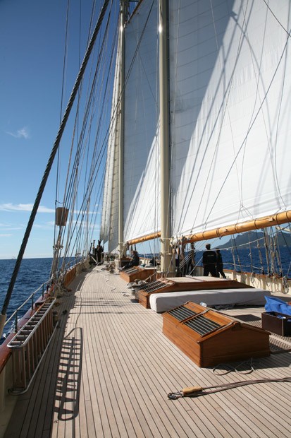 Deck On Board Yacht ATLANTIC