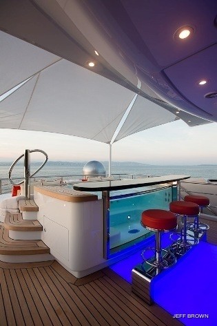 Sun Deck Jacuzzi Pool Including Drinks Bar Aboard Yacht EXCELLENCE V