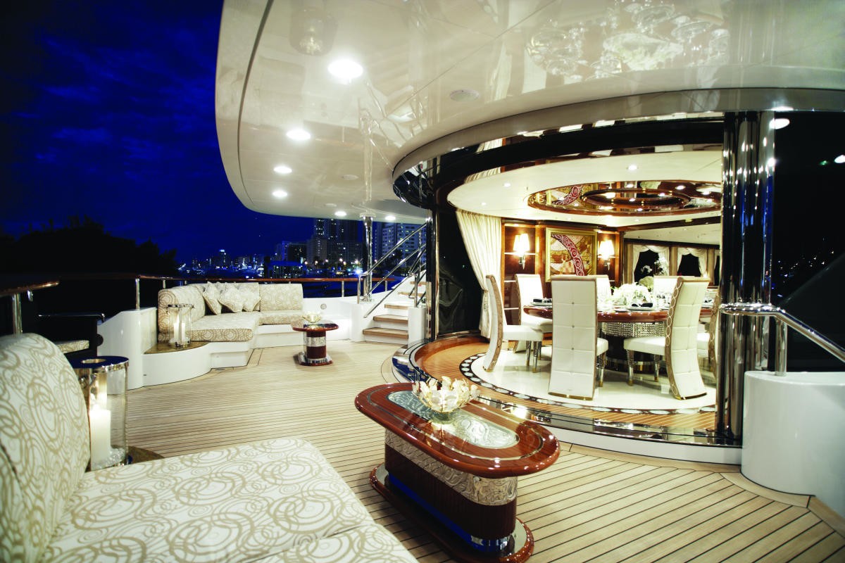 Top Saloon Deck On Board Yacht DIAMONDS ARE FOREVER