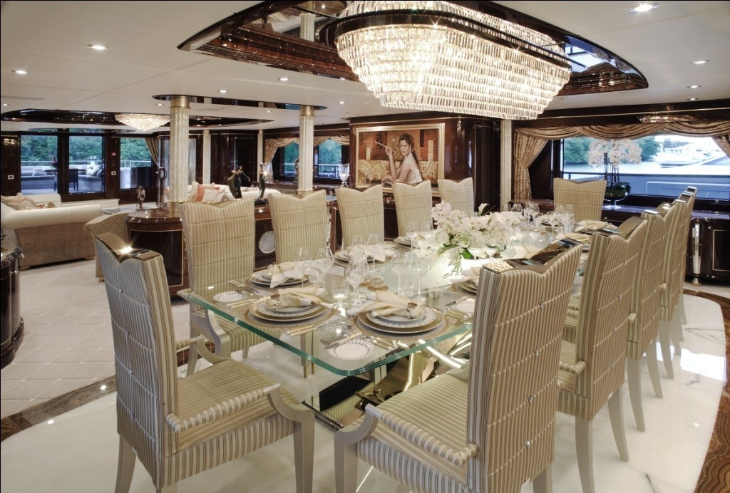 Eating/dining On Yacht DIAMONDS ARE FOREVER