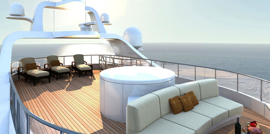 Sitting: Yacht DIAMONDS ARE FOREVER's Sun Deck Photograph
