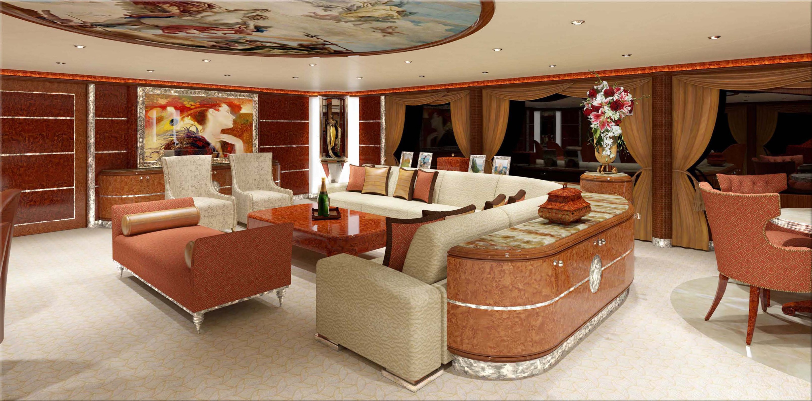 Lounging On Board Yacht DIAMONDS ARE FOREVER