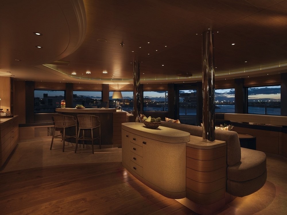 Evening: Yacht NAIA's Observance Lounging Drinks Bar Captured
