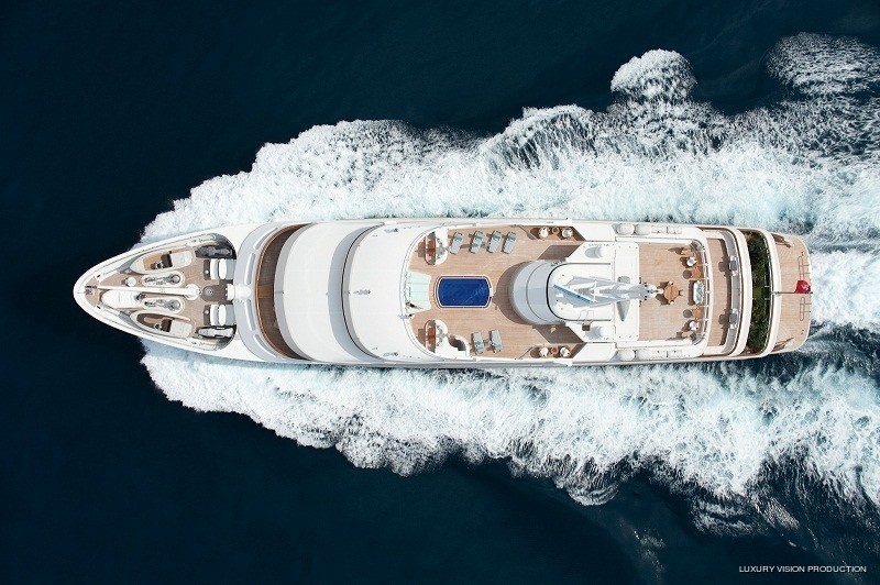 From Above: Yacht BOADICEA's Cruising Pictured