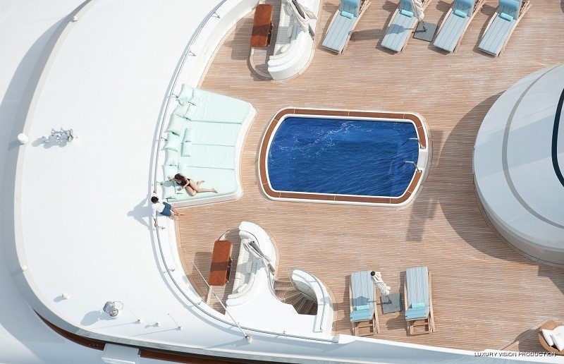 Sun Deck: Yacht BOADICEA's From Above Aspect Captured