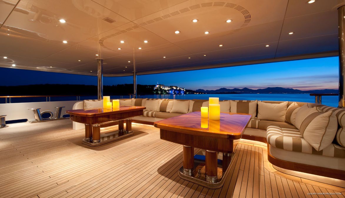 Sitting: Yacht BOADICEA's Sun Deck Captured