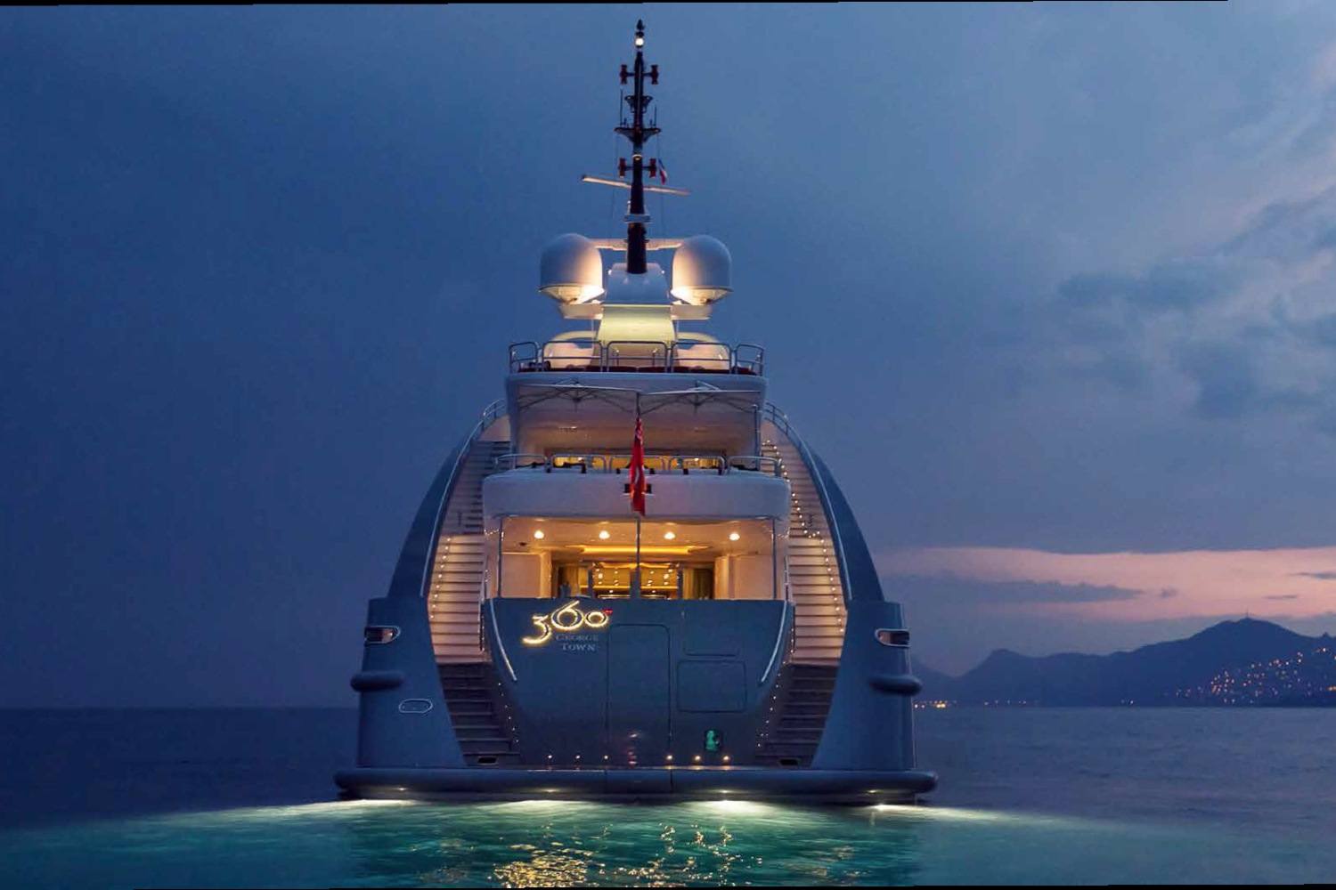 360 Yacht At Sunset