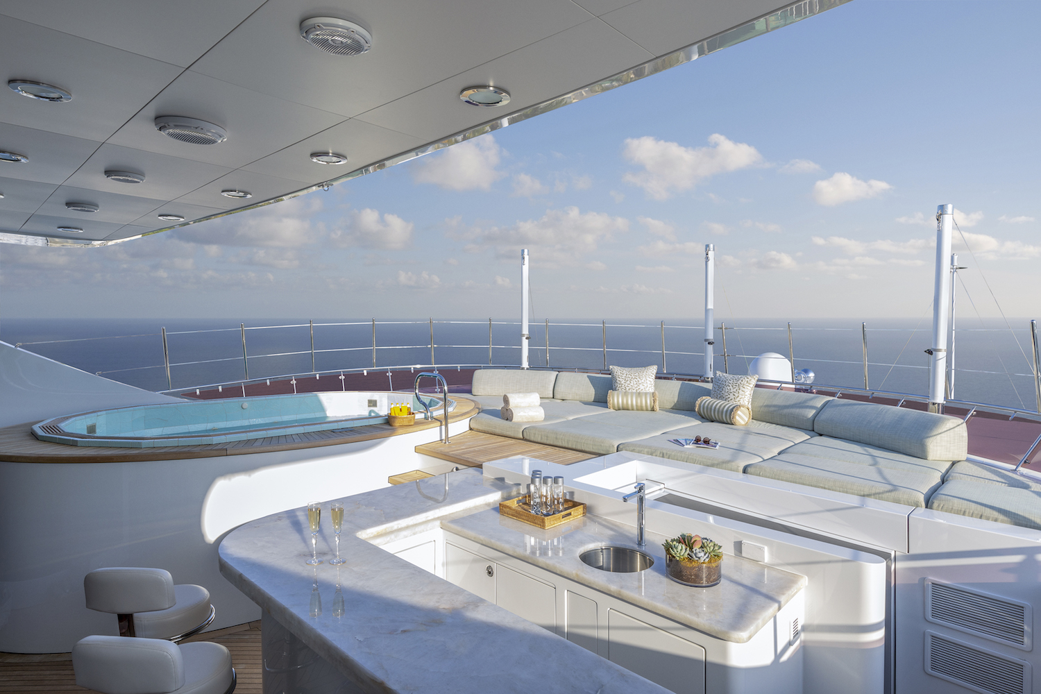 Sun Deck With Jacuzzi And Sunbathing Area
