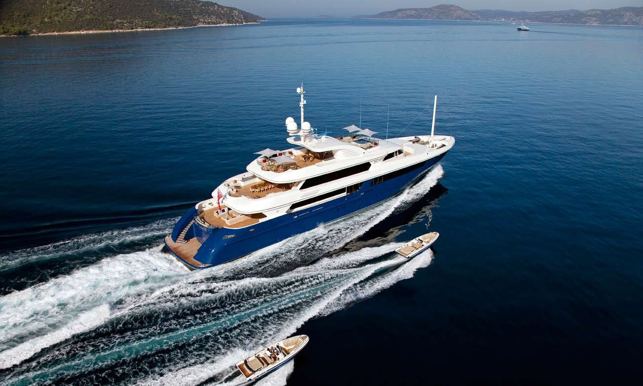 Yacht MARY JEAN II By ISA - Profile Underway In The Mediterranean 