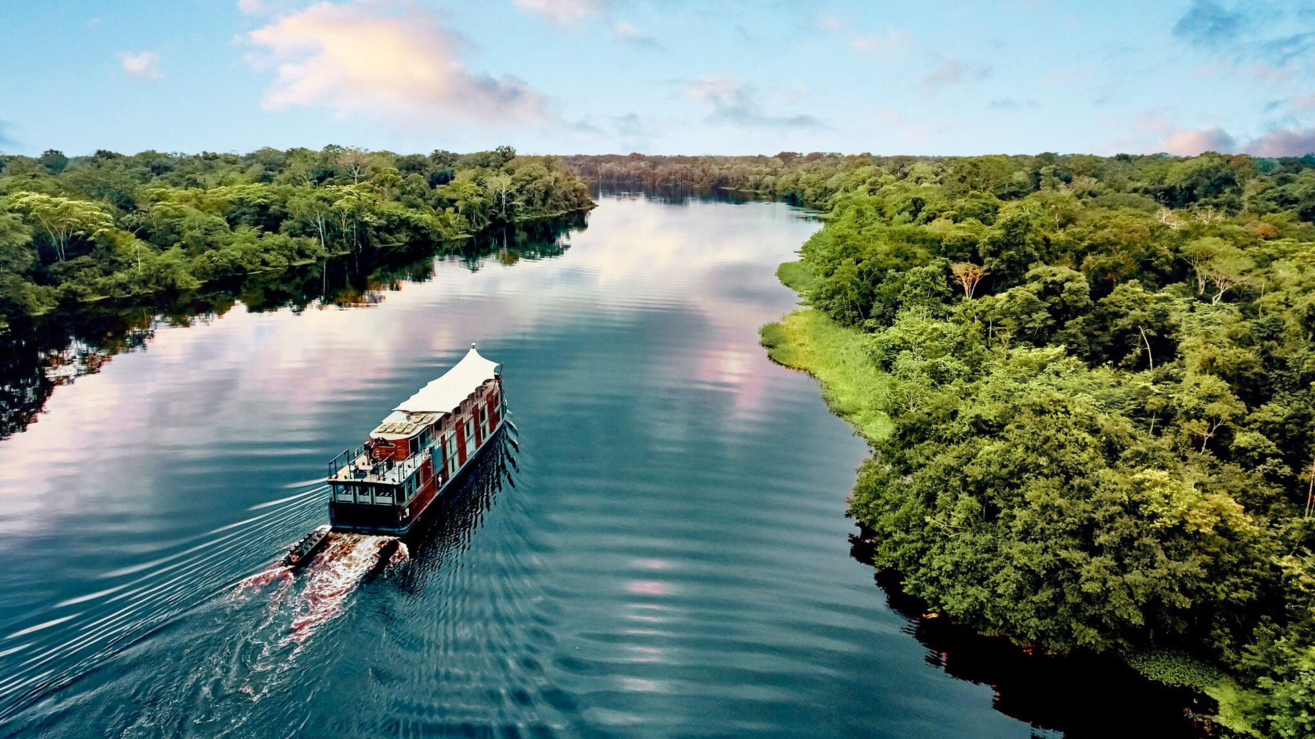 Cruising The River Amazon Aerial