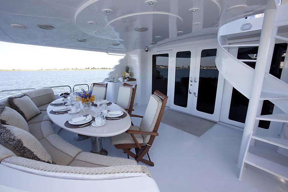 Lady Sharon Gale Yacht Aft Dining