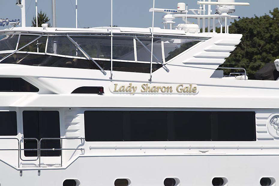 Lady Sharon Gale Yacht Nameplate