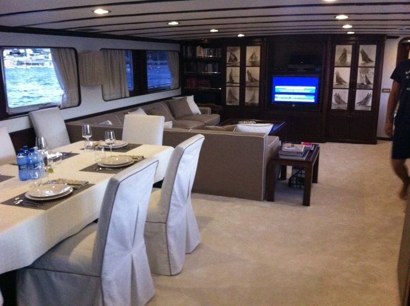 Eating/dining Zone Aboard Yacht INDIA