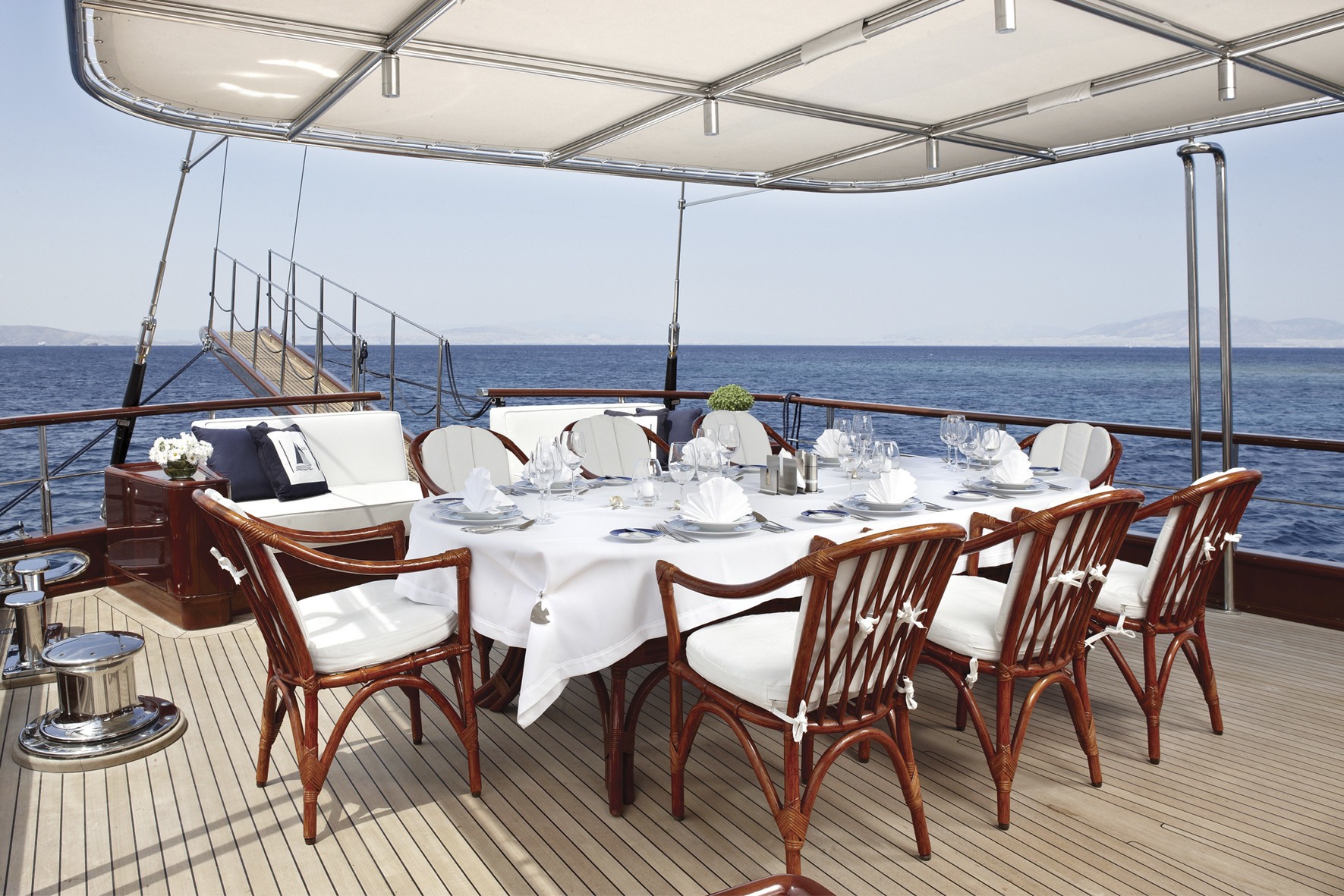 Eating/dining On Board Yacht IRAKLIS L