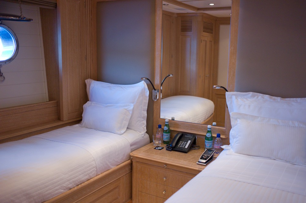 Twin Bed Cabin On Board Yacht AFRICAN QUEEN