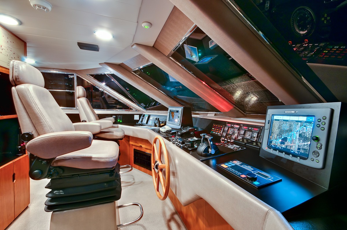 Pilot House On Board Yacht ANDIAMO