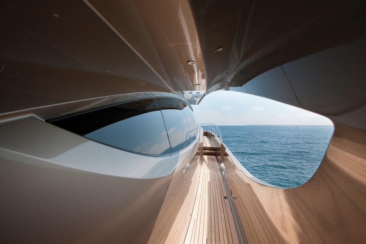 External Close Up On Board Yacht GRIFFIN