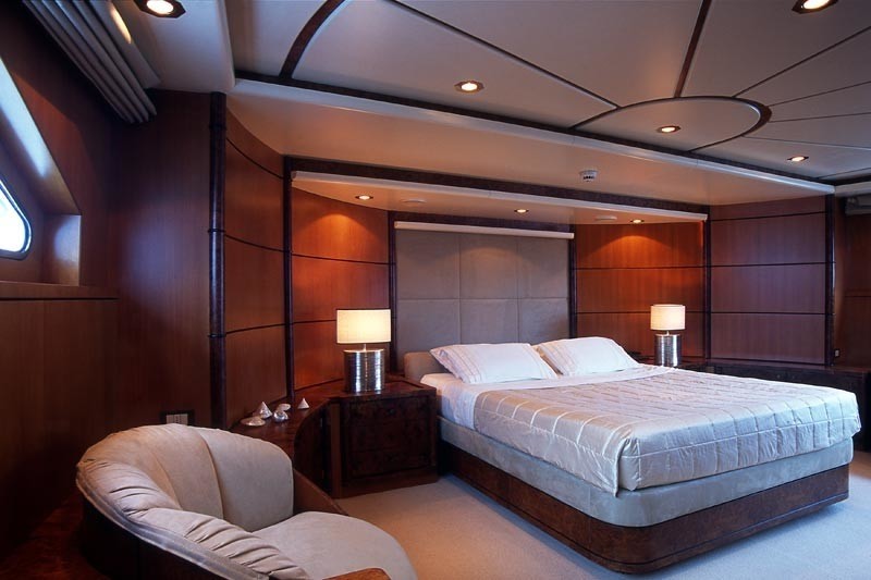 Grey Guest's Cabin Aboard Yacht OURANOS TOO