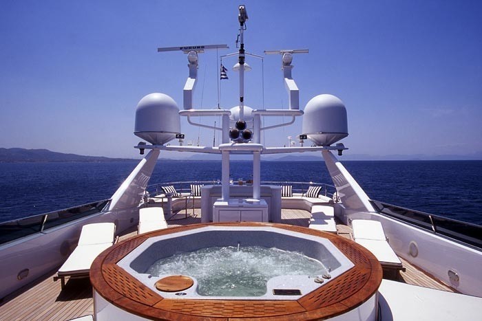 Jacuzzi Pool Aboard Yacht OURANOS TOO