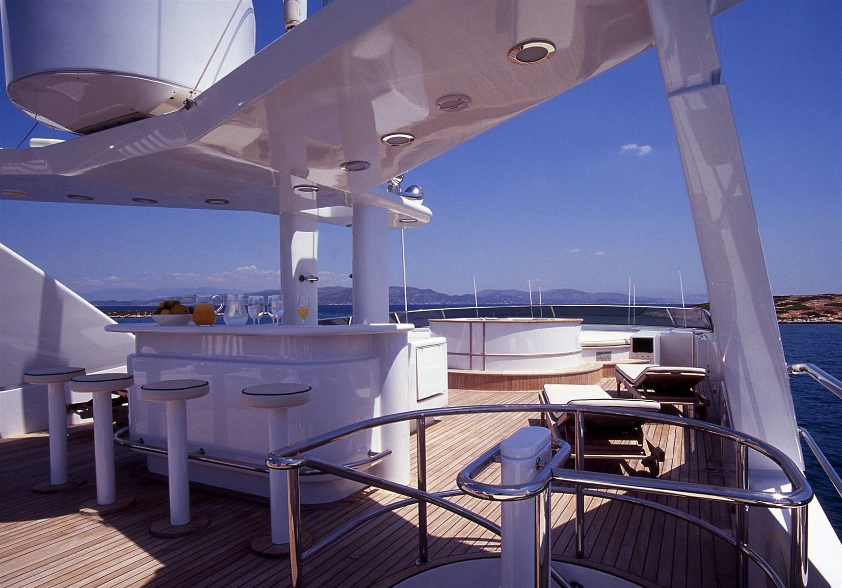 Drinks Bar Sitting On Yacht OURANOS TOO