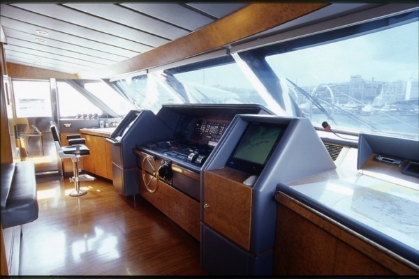 Pilot House Aboard Yacht OURANOS TOO