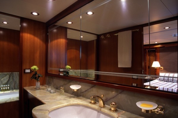 Guest's Bath On Board Yacht OURANOS TOO