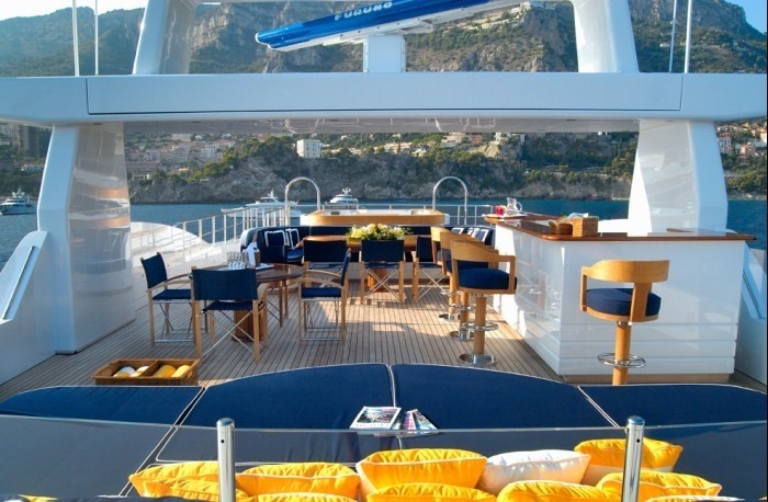 External Drinks Bar On Board Yacht OXYGEN