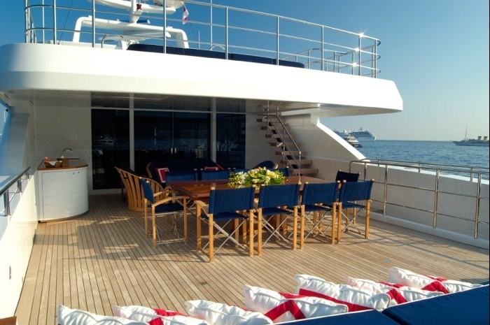 Deck View Aboard Yacht OXYGEN