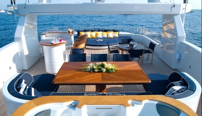 External Eating/dining On Board Yacht OXYGEN