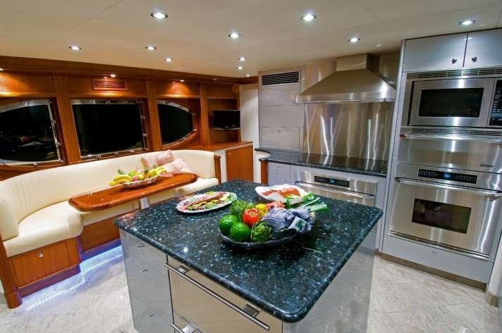Ship's Galley On Board Yacht FAR FROM IT