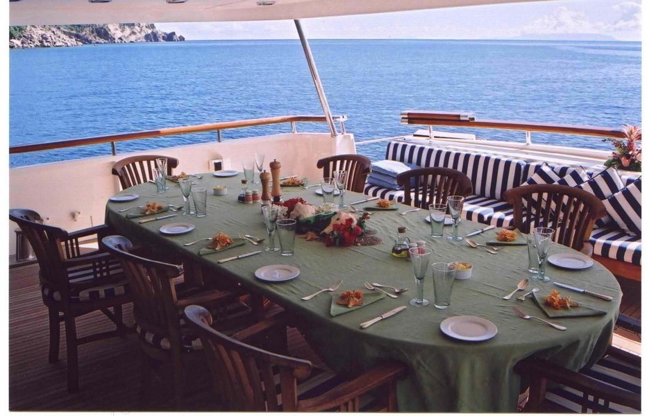 External Eating/dining Furniture On Board Yacht LADY ROSE