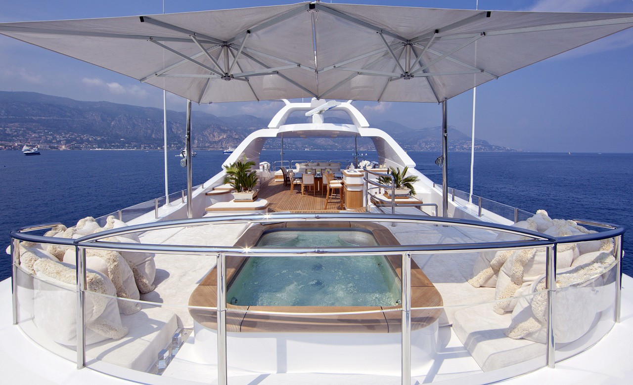 Mosaic Swimming Pool On Board Yacht WILD ORCHID I