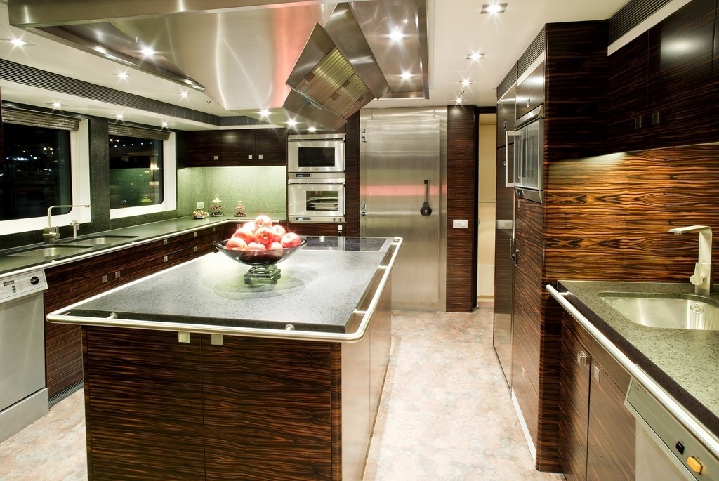 Ship's Galley Aboard Yacht INCEPTION