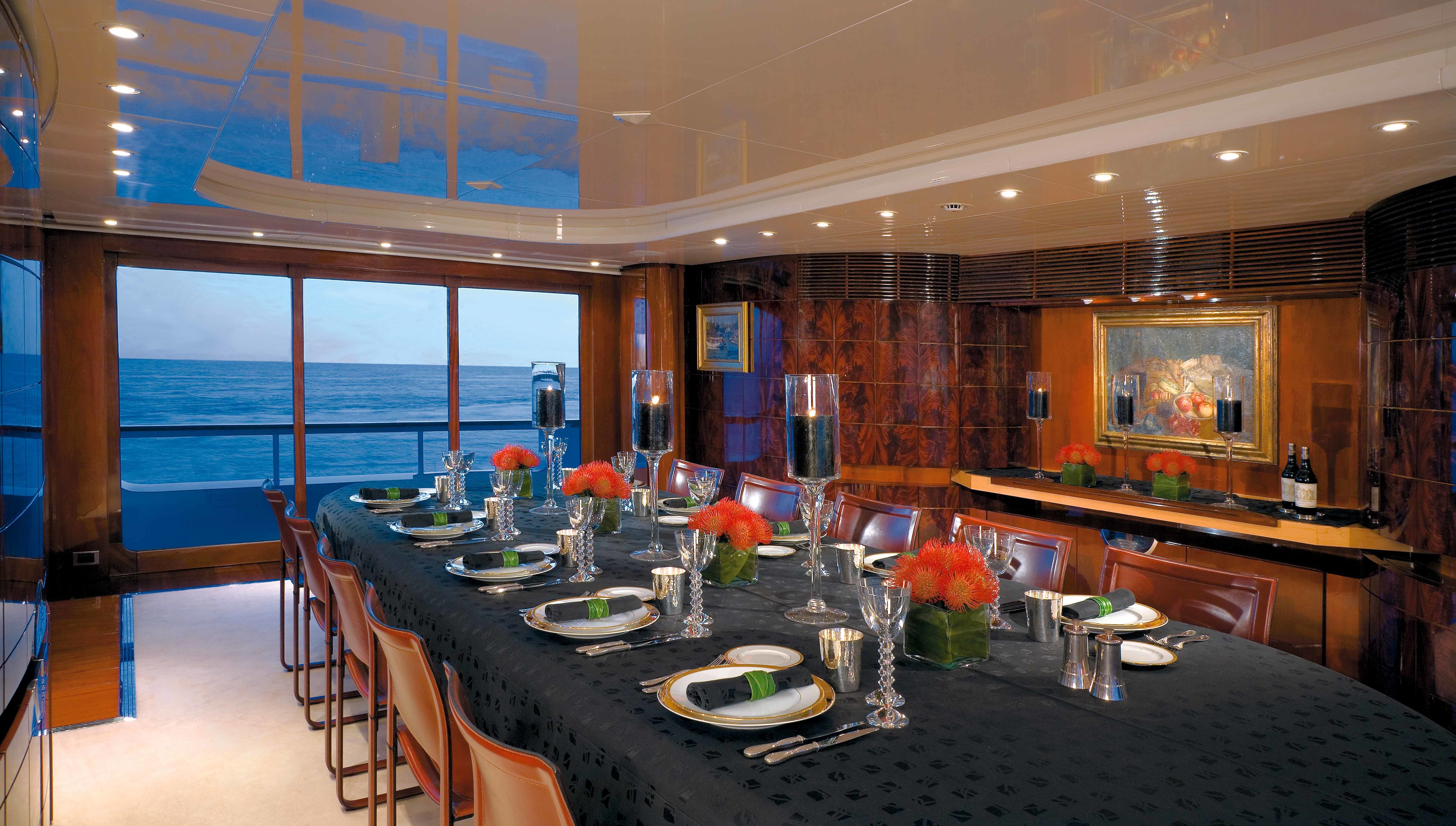 Eating/dining On Board Yacht BAD GIRL