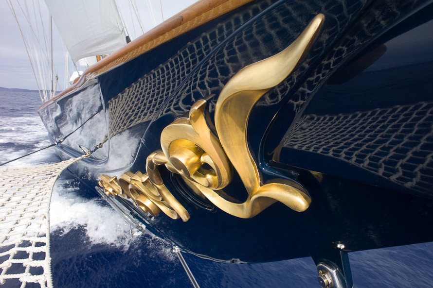 External Close Up Aboard Yacht FLEURTJE