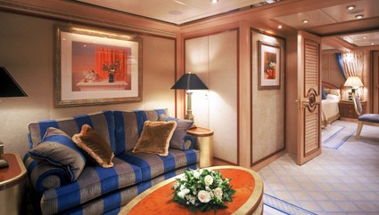 Main Master Couch Zone Aboard Yacht MESERRET II