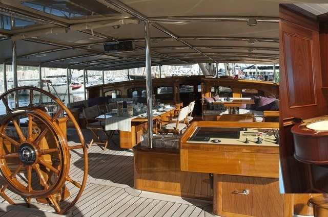 Fly-deck On Board Yacht ATHOS