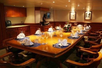 Inside Eating/dining On Board Yacht SARSEN