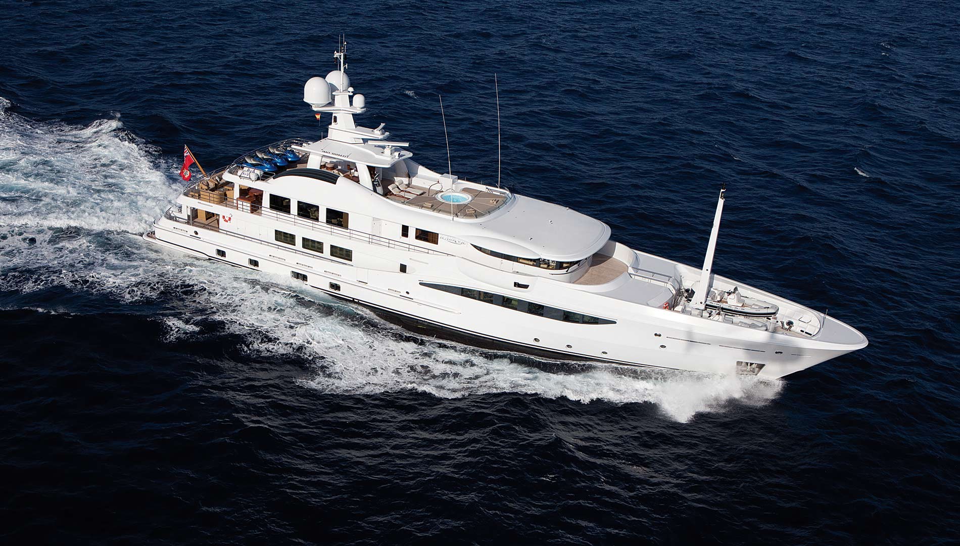Aerial View Of The Superyacht
