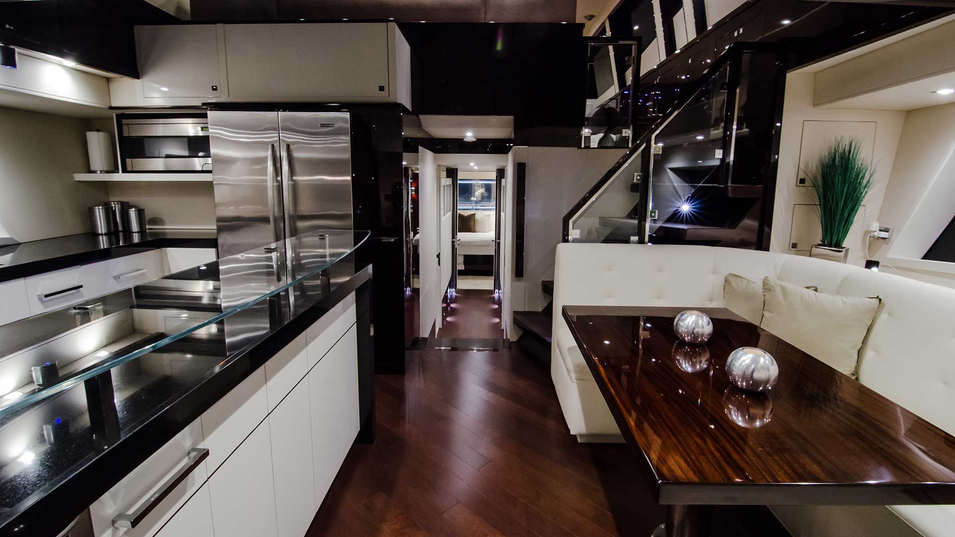 Galley With Comfortable Seating And Table