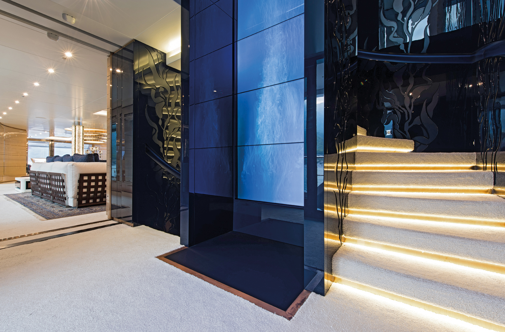 Lobby With Elegant Stairwell